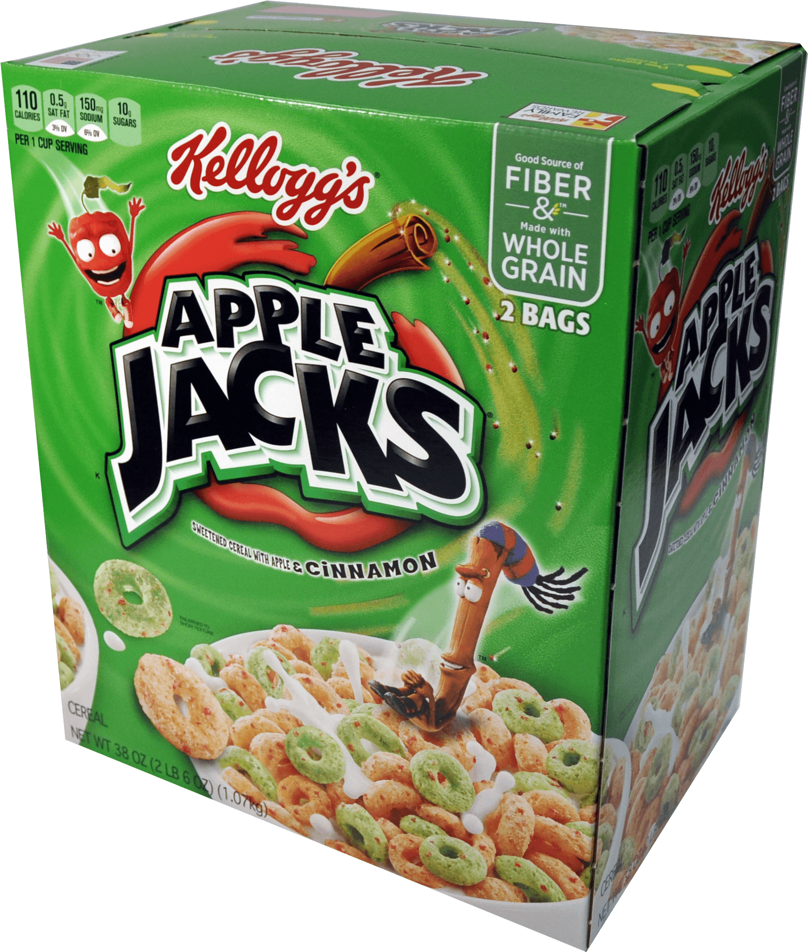 Kelloggs Apple Jacks Cereal Box PNG