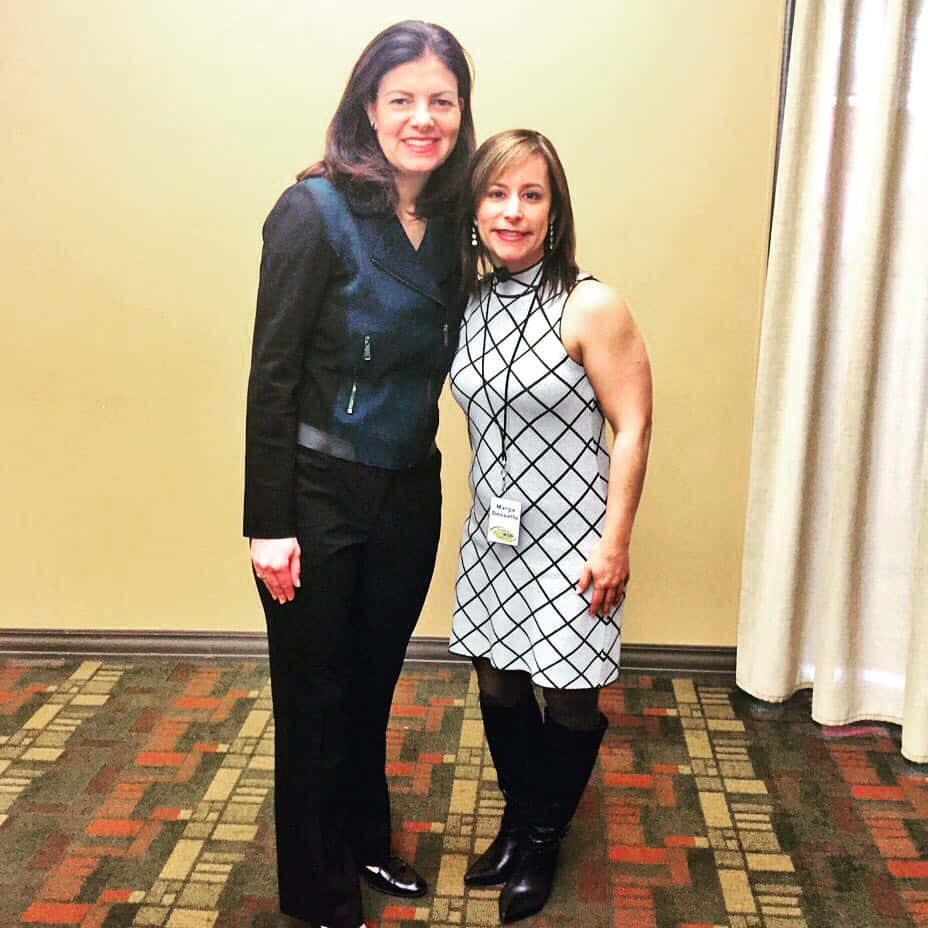 Kelly Ayotte Posing With Female Supporter Wallpaper