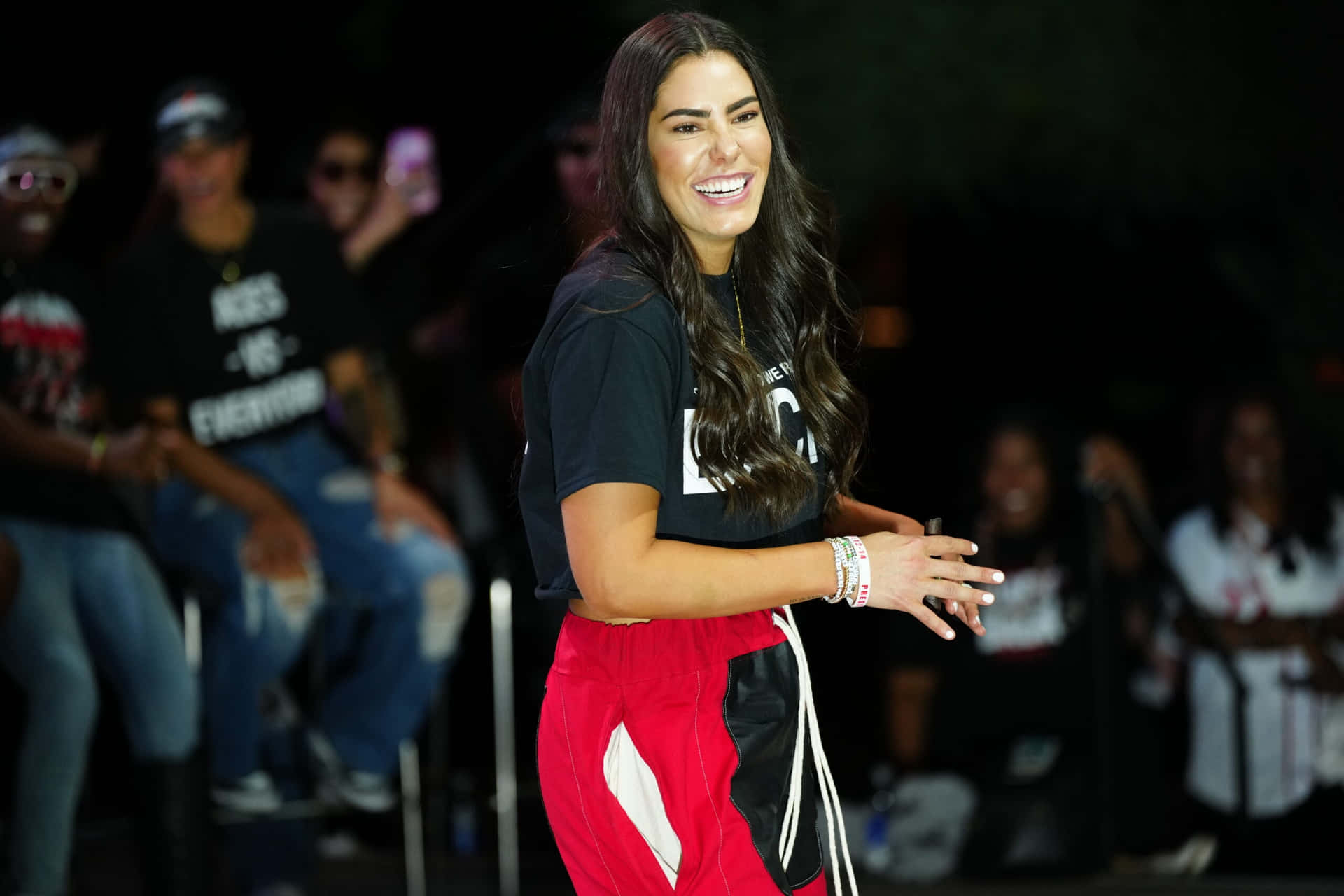 Kelsey Plum Smiling During Event Wallpaper