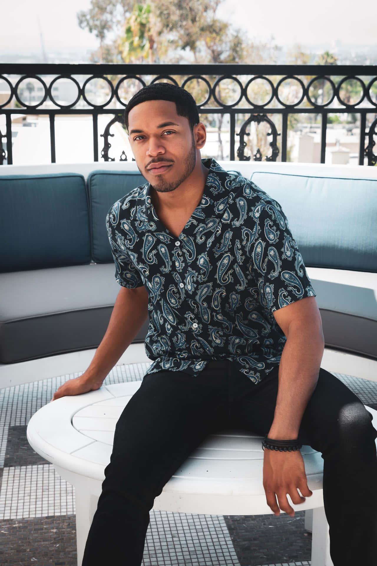 Kelvin Harrison Jr Casual Outdoor Portrait Wallpaper