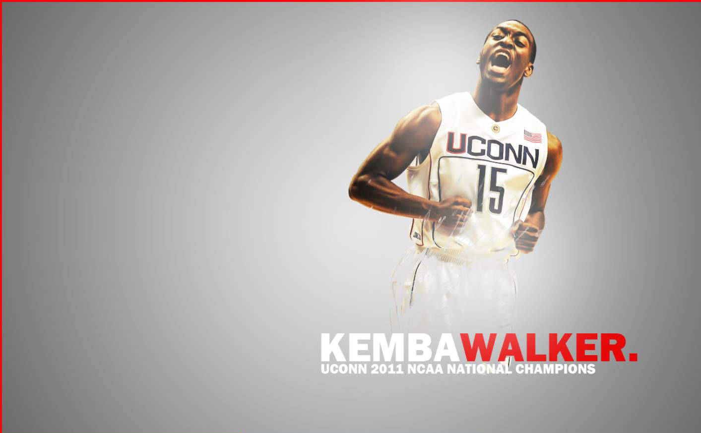 Kemba Walker NCAA Nationale Mestre vægmaleri Wallpaper