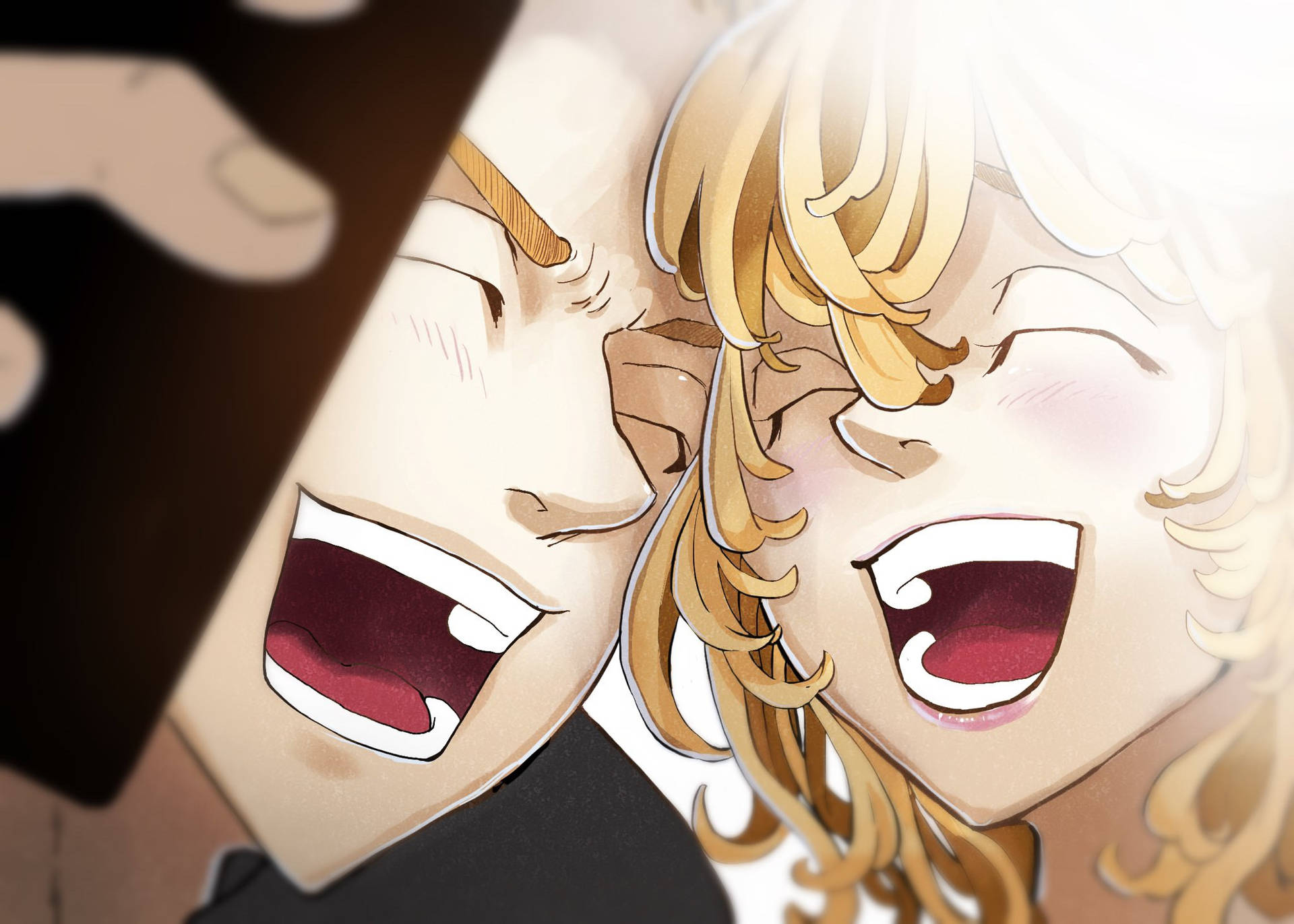 Ken And Mikey Selfie From Tokyo Revengers Manga Wallpaper