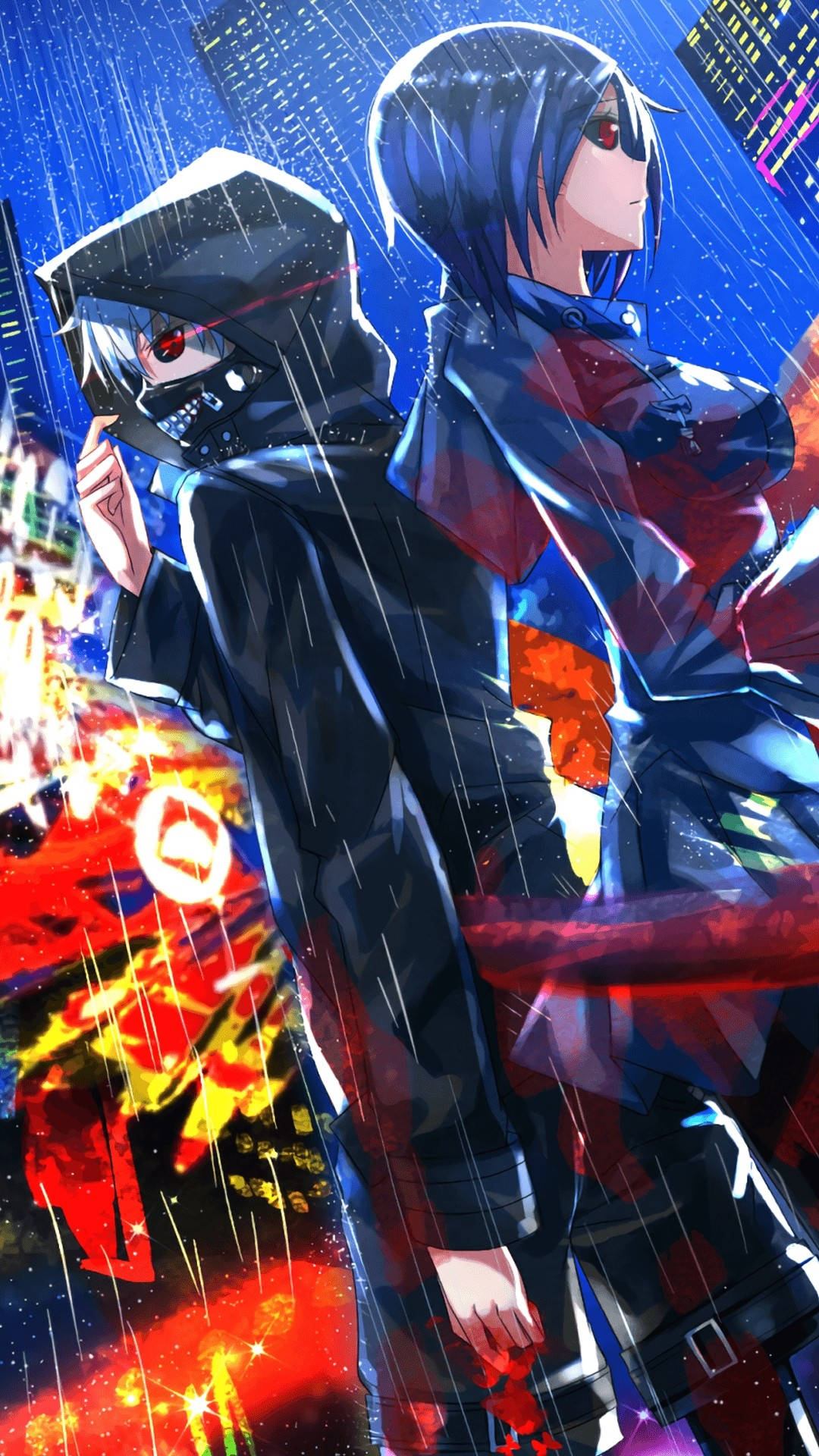 Download Ken And Touka Tokyo Ghoul Iphone Background Wallpaper | Wallpapers .com