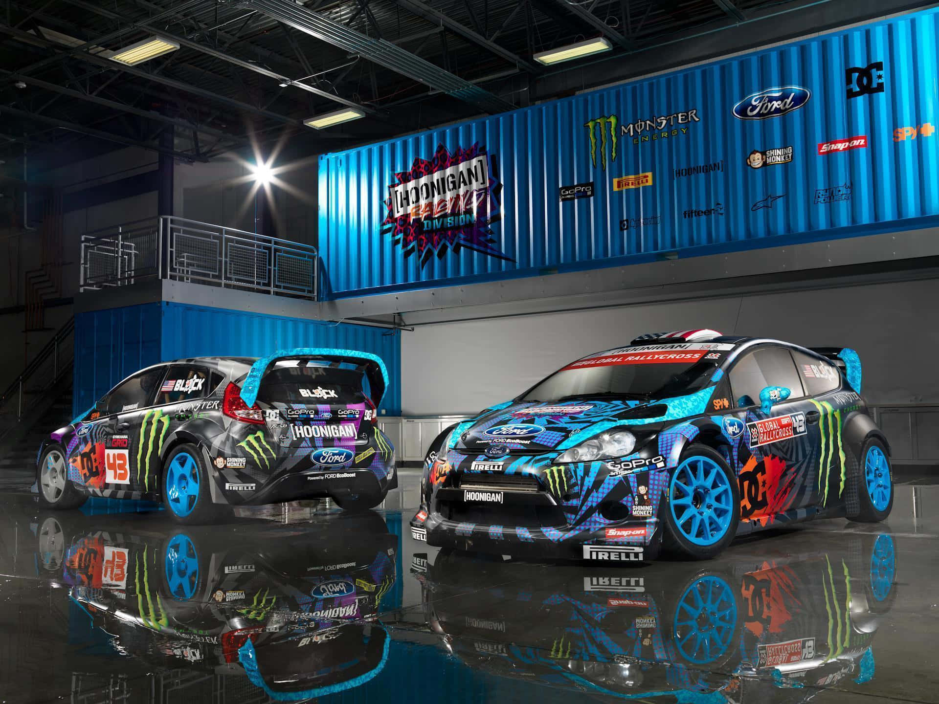 Ken Block Hoonigan Racing Division Ford Rally Cars Wallpaper