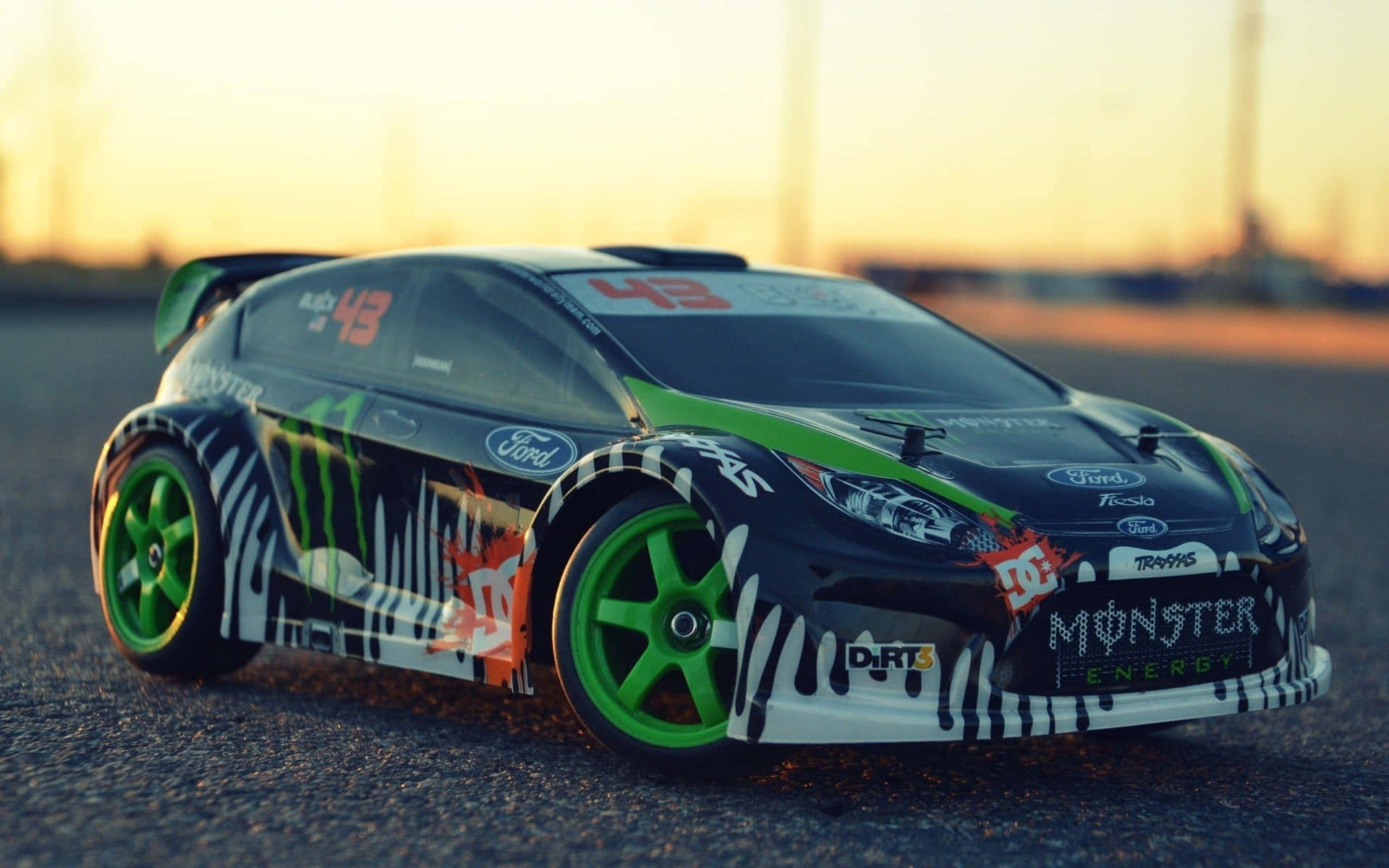 Ken Block Inspired R C Car Sunset Wallpaper