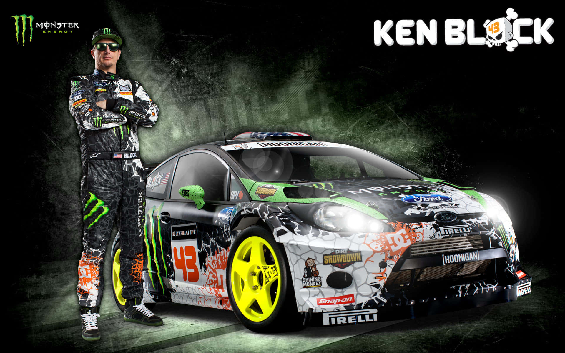 Ken Block Rally Carand Driver Pose Wallpaper