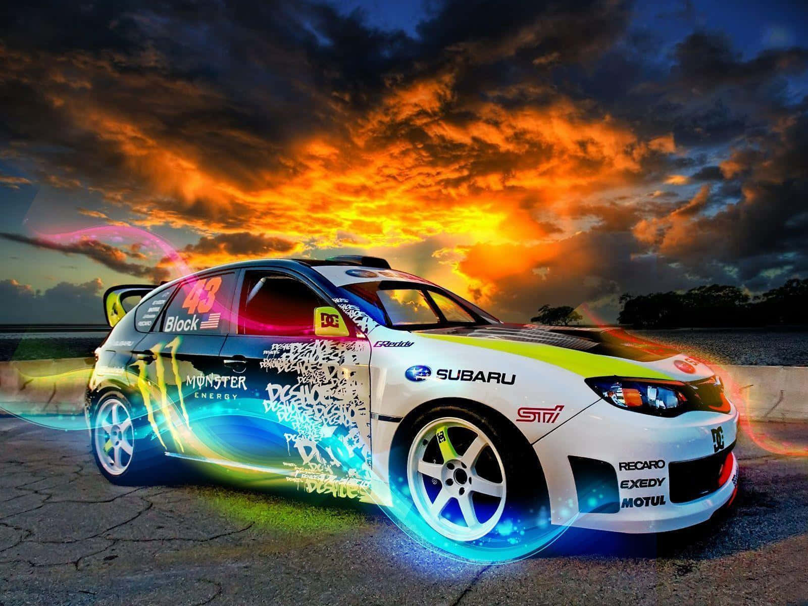 Ken Block Subaru Rally Carat Sunset Wallpaper