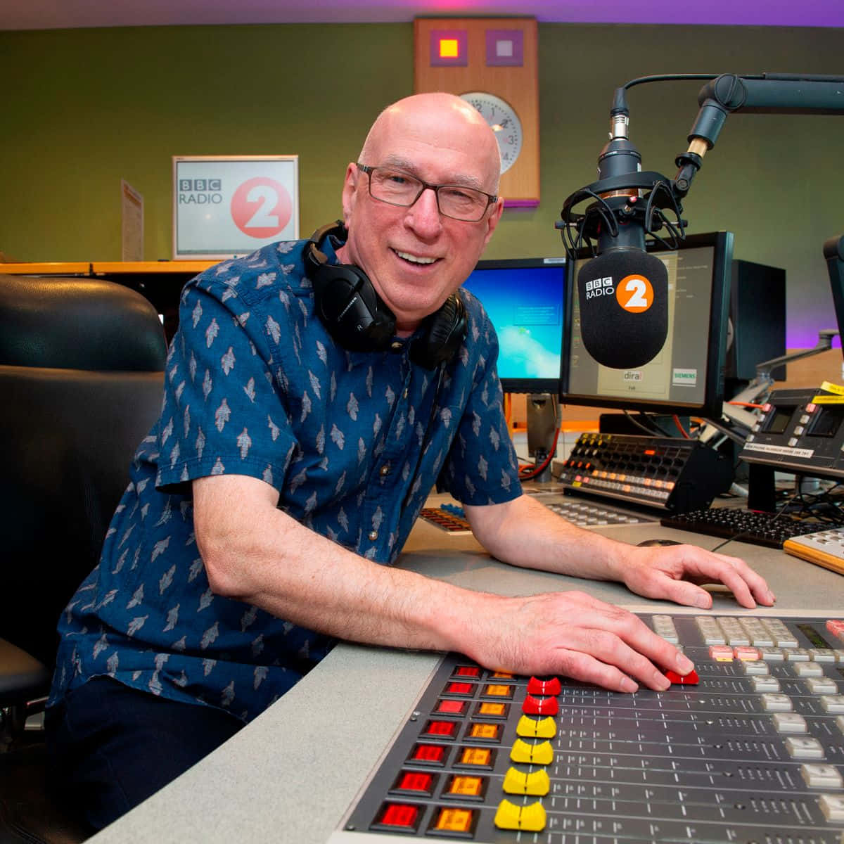 A Man In A Radio Studio Wallpaper