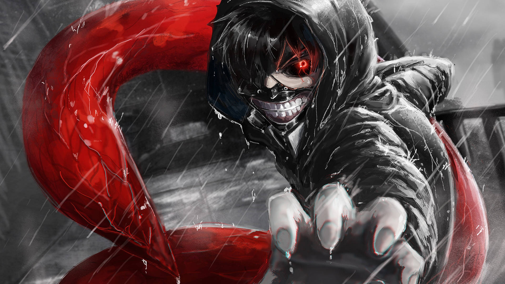 Kenkaneki 1920 X 1080 Anime Skulle Översättas Till: Ken Kaneki 1920 X 1080 Anime. Detta Skulle Fungera Bra Som En Beskrivning Av En Dator- Eller Mobilbakgrundsbild Med En Bild Av Animefiguren Ken Kaneki I Storlek 1920 X 1080 Pixlar. Wallpaper