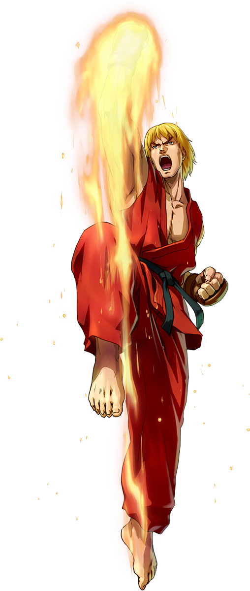 Ken Masters Shoryuken Flame PNG