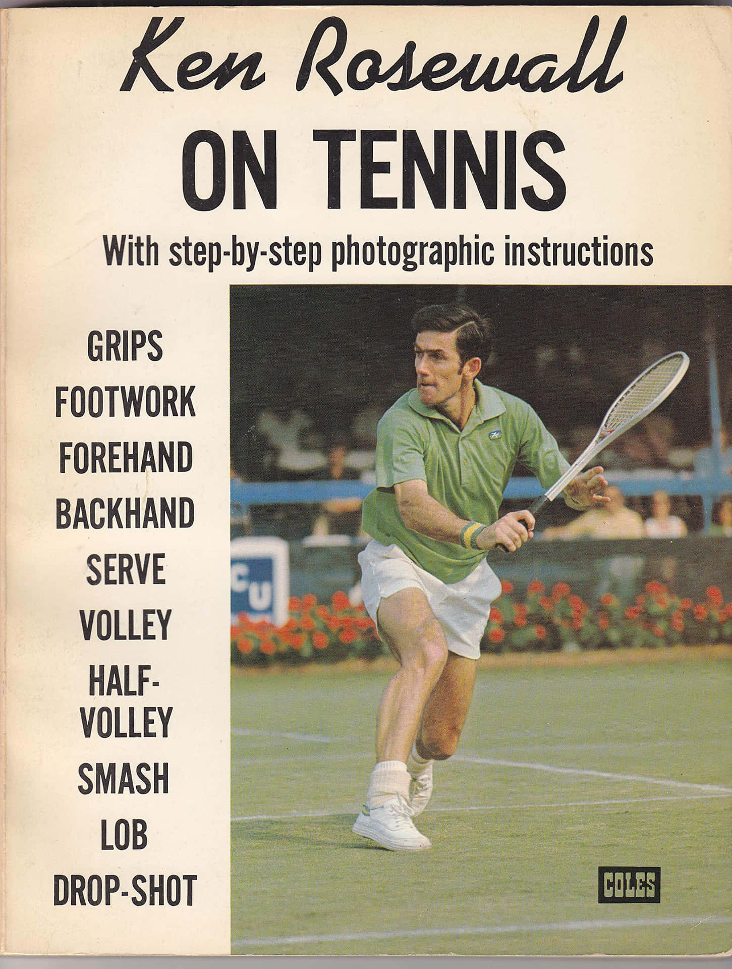 Ken Rosewall On Tennis Players Manual Book Wallpaper