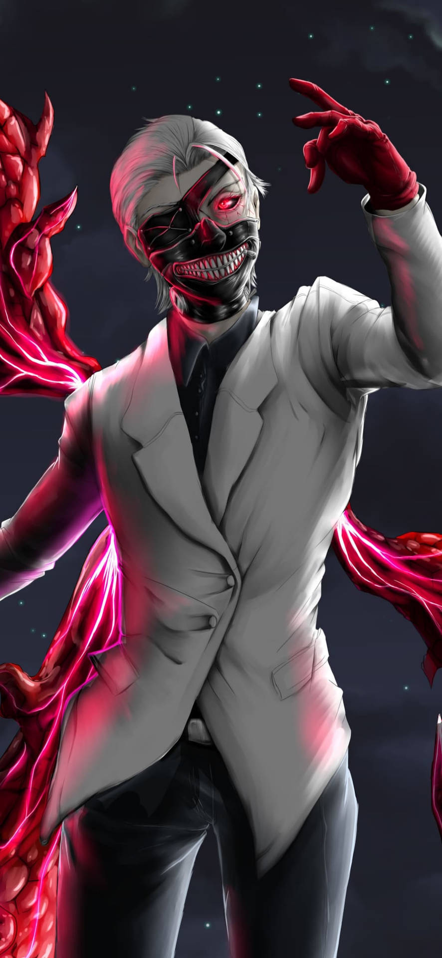 Kenwhite Tux Tokyo Ghoul Iphone Bakgrund. Wallpaper