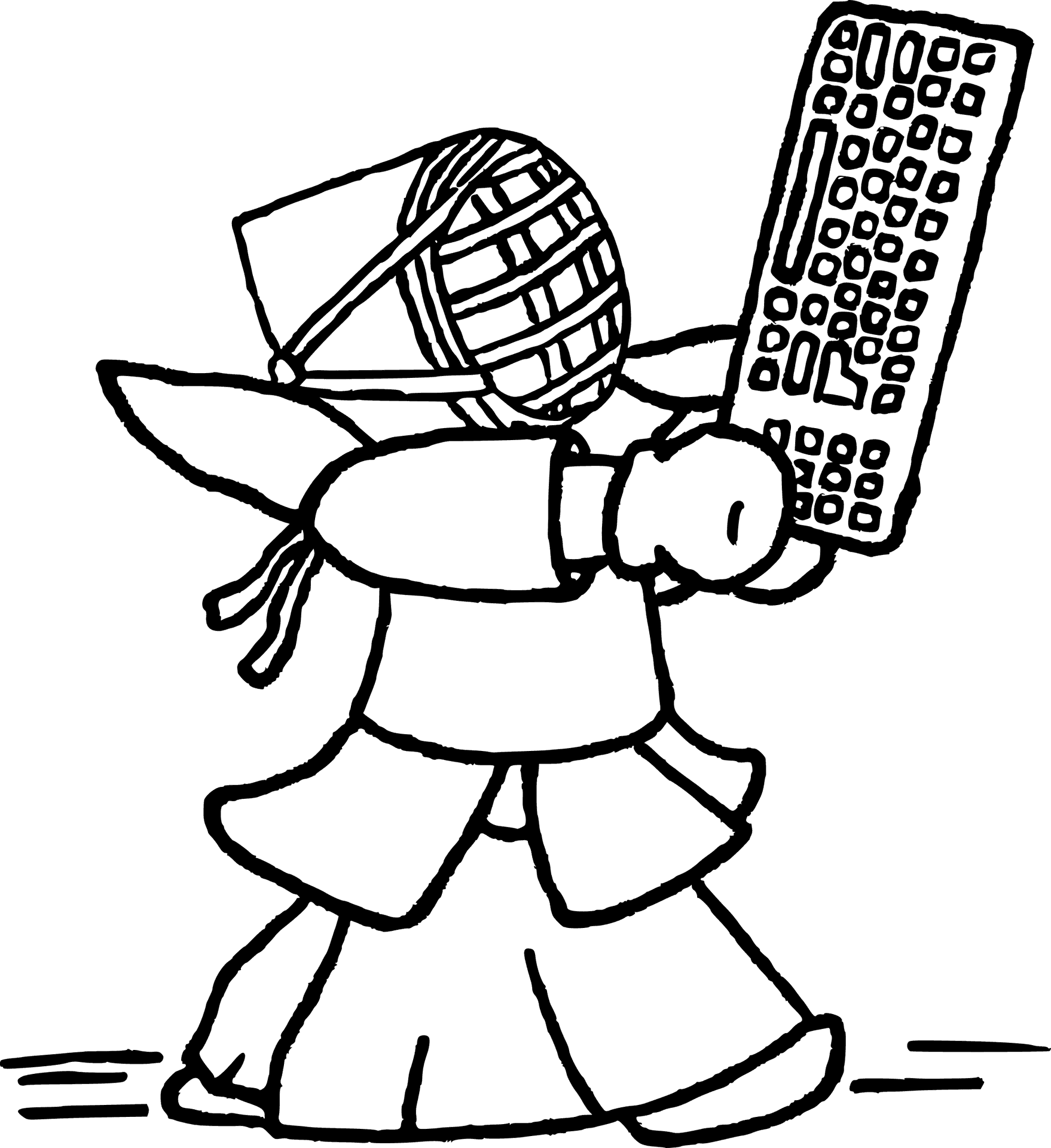 Kendo Practitioner Sketch PNG