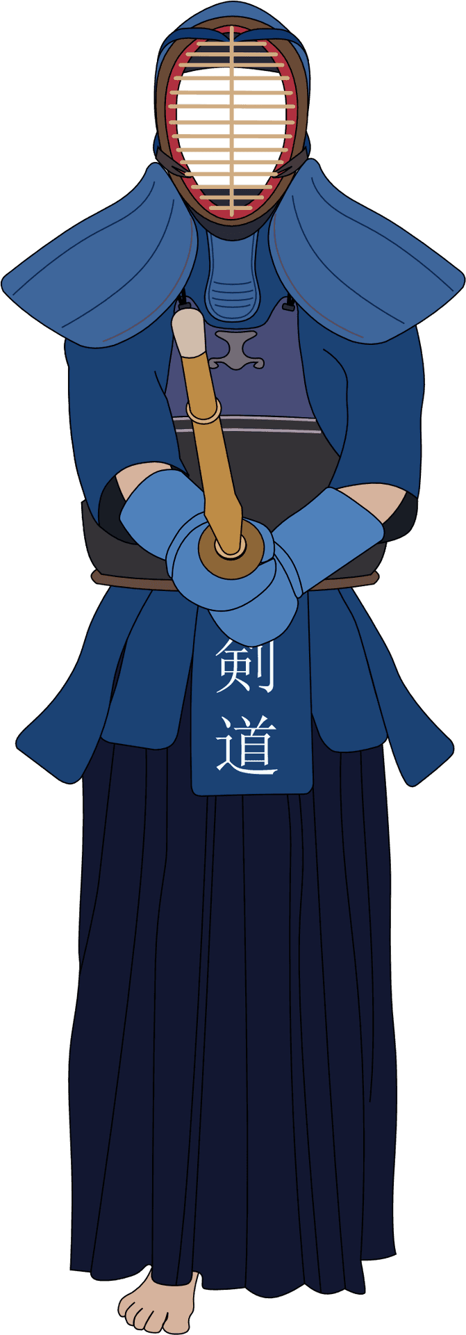 Kendo Practitionerin Full Gear PNG