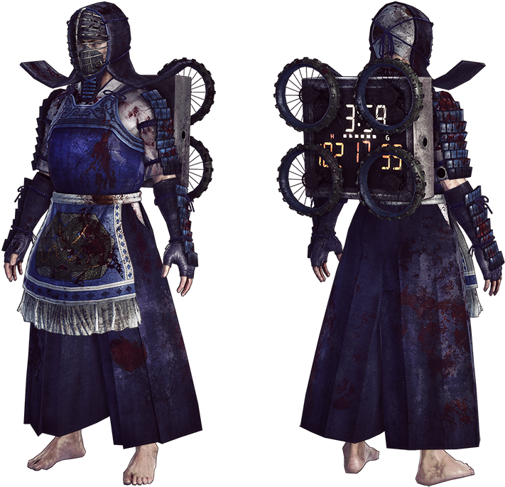 Kendo_ Armor_ Front_and_ Back_ View PNG