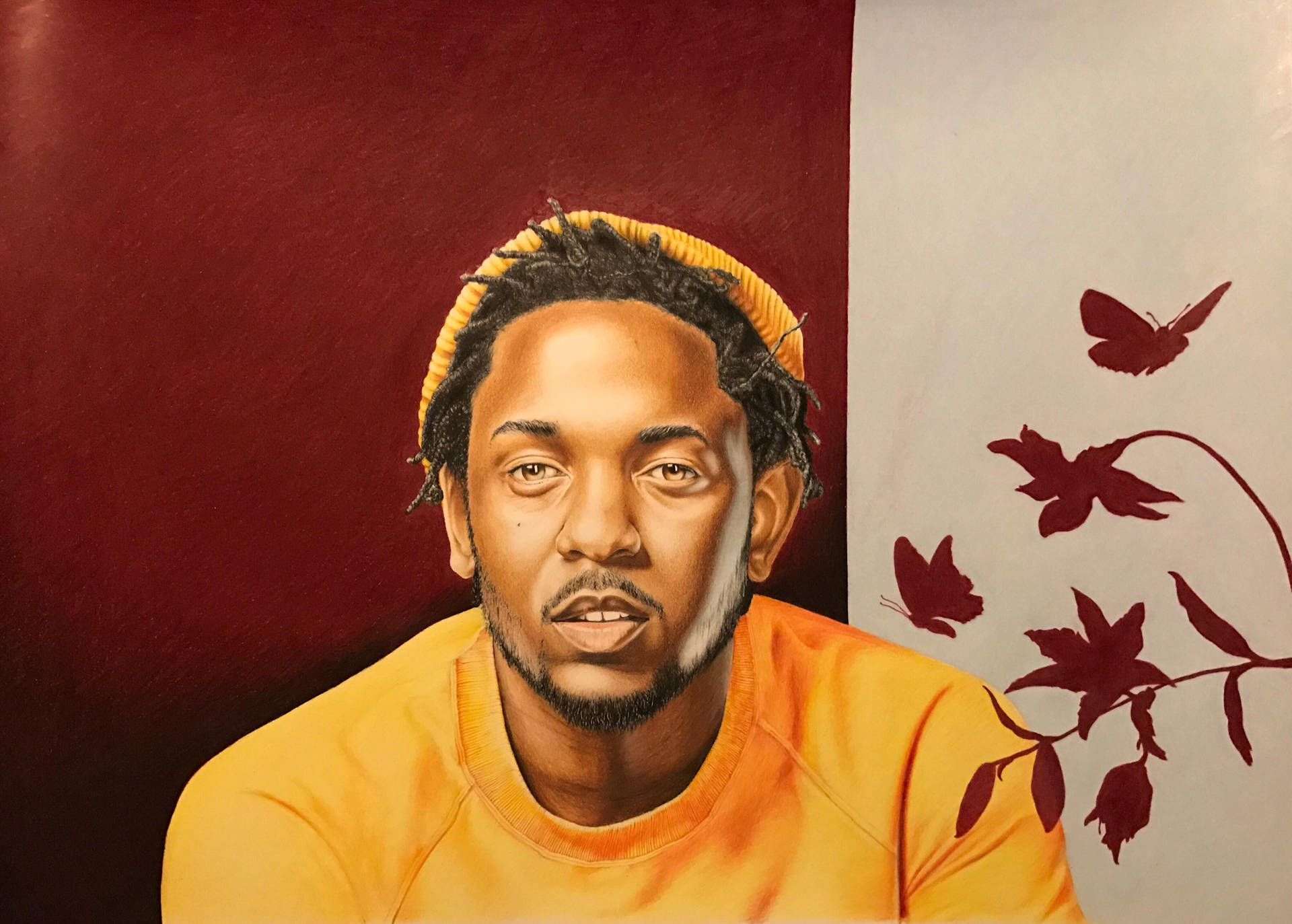 Kendrick Lamar Digital Drawing Background