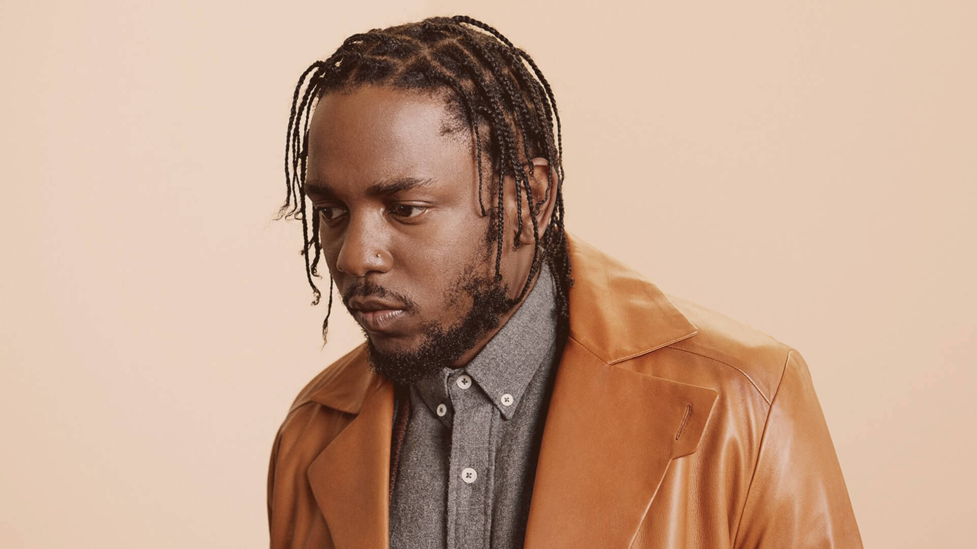 Kendrick Lamar In Leather Jacket Background