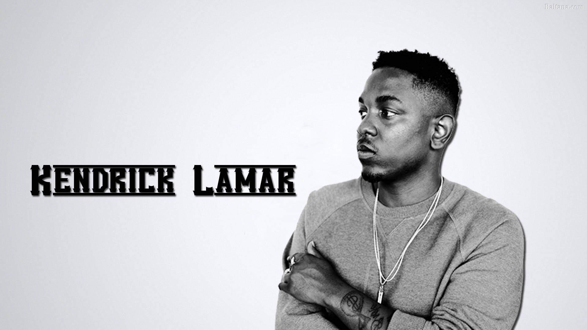Kendrick Lamar In Monochrome Background