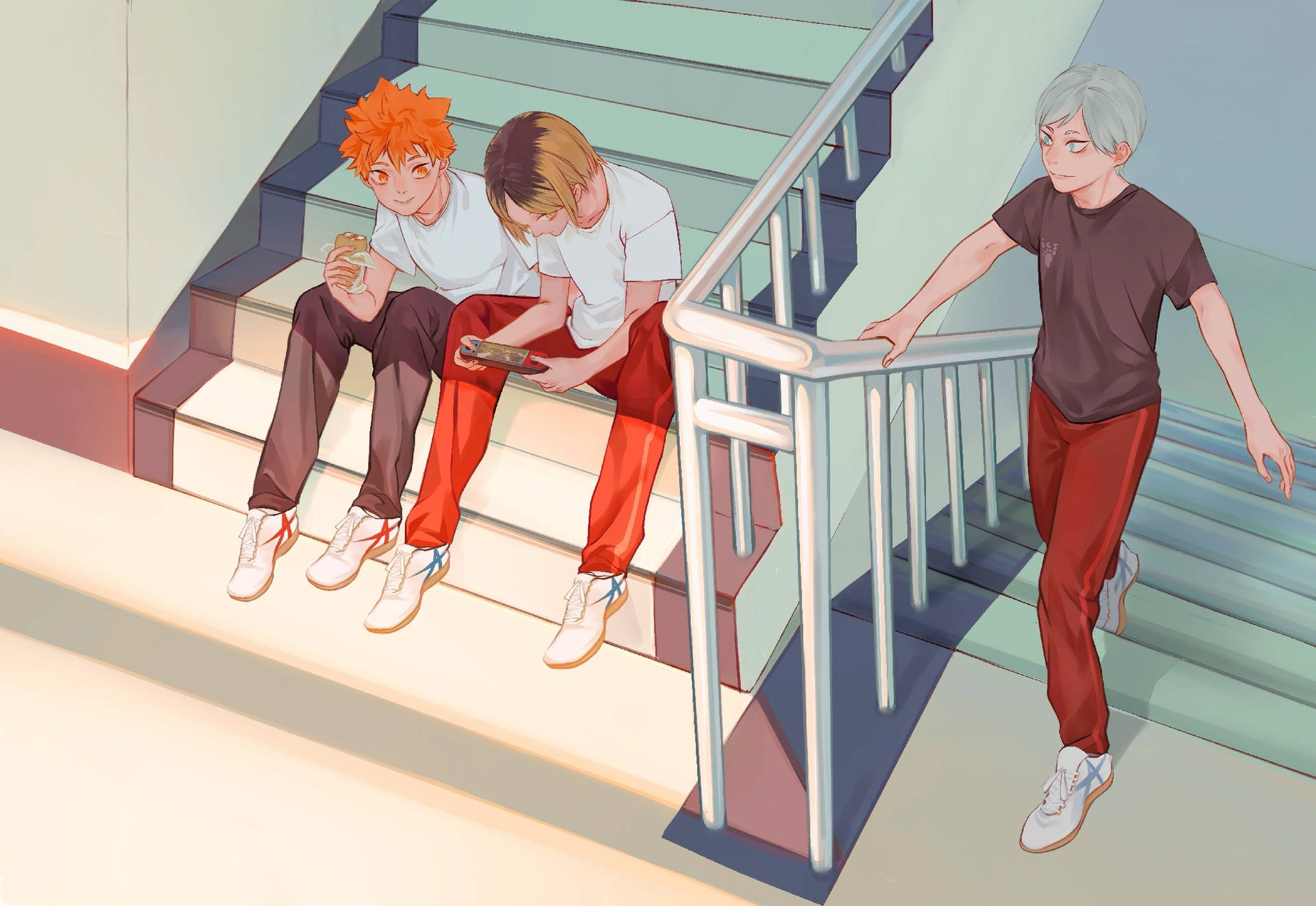 Kenma With Hinata And Lev