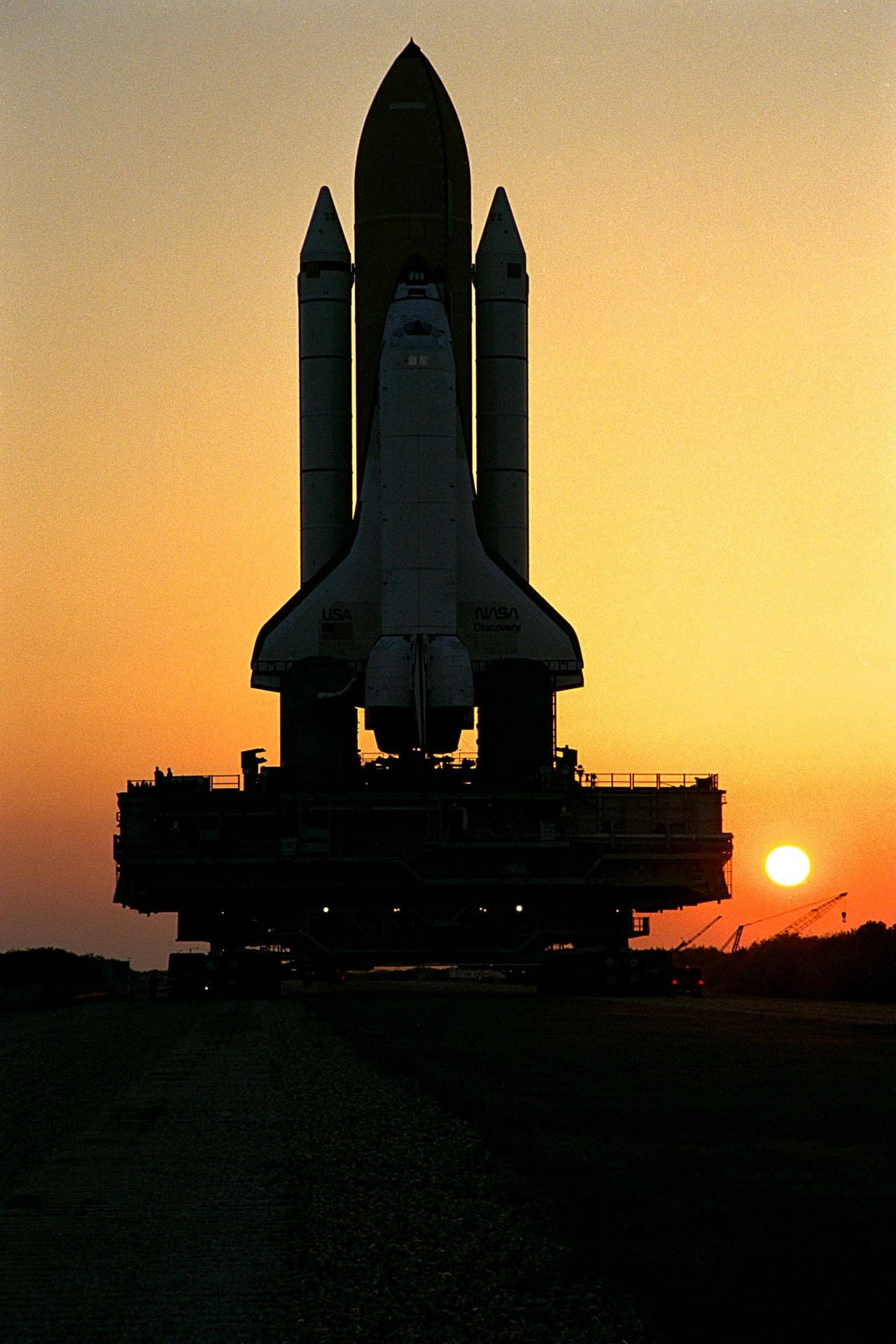Kennedy Space Center Launch At Sunset Wallpaper