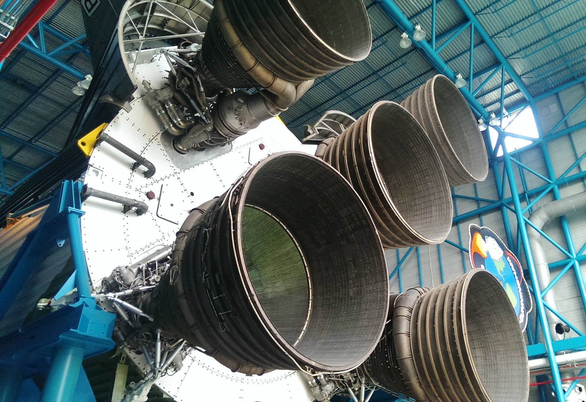 Kennedy Space Center Rocket Engines Background