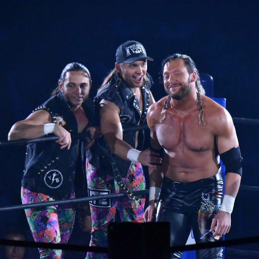 Kenny Omega With The Young Bucks Aew Dynamite Background