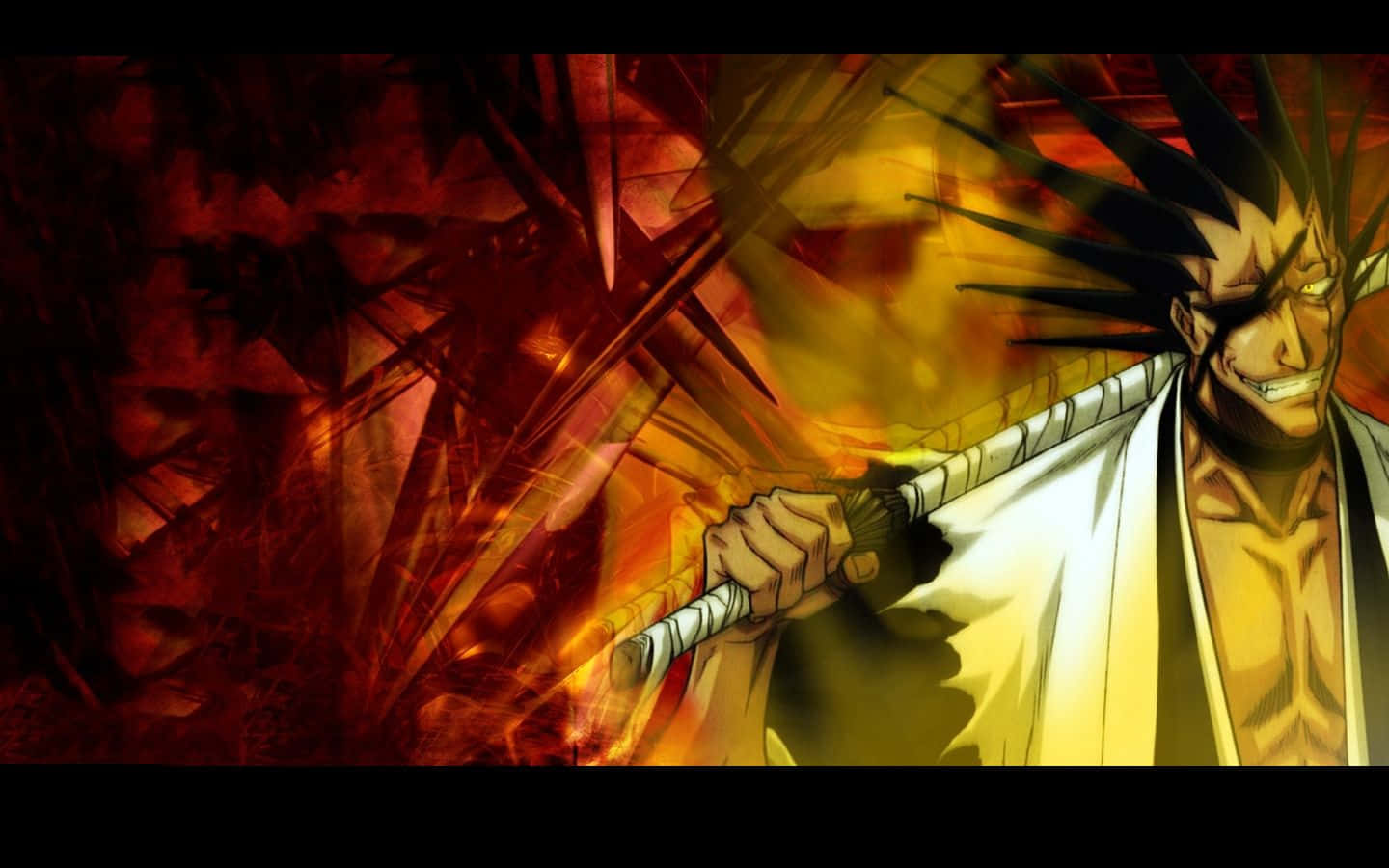 Kenpachi Zaraki, a powerful swordsman from ‘Bleach’ Wallpaper