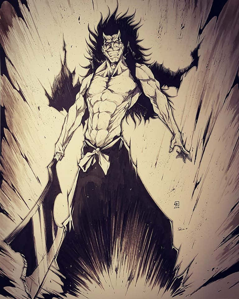Kenpachi Zaraki - The Fierce Soul Reaper of Bleach" Wallpaper