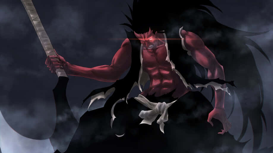 Kenpachi Zaraki, the fierce swordsman from the anime series, Bleach Wallpaper