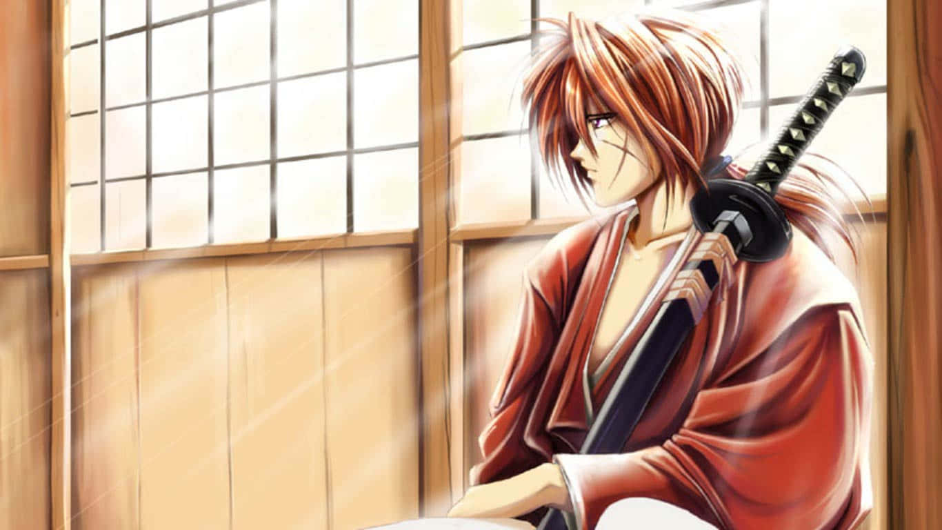 Kenshin Himura In Action Wallpaper