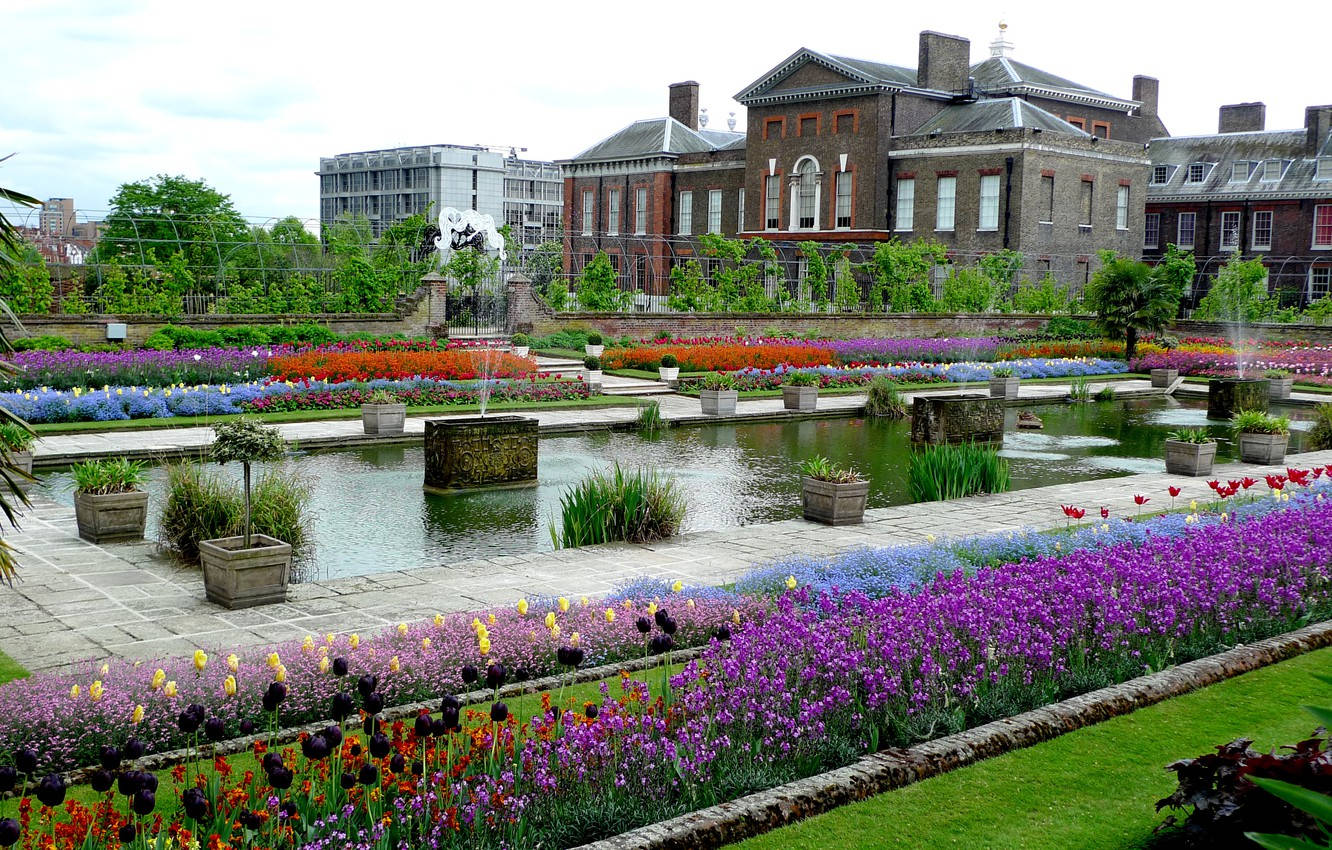 Kensington Palace Garden With Colorful Flowers Picture