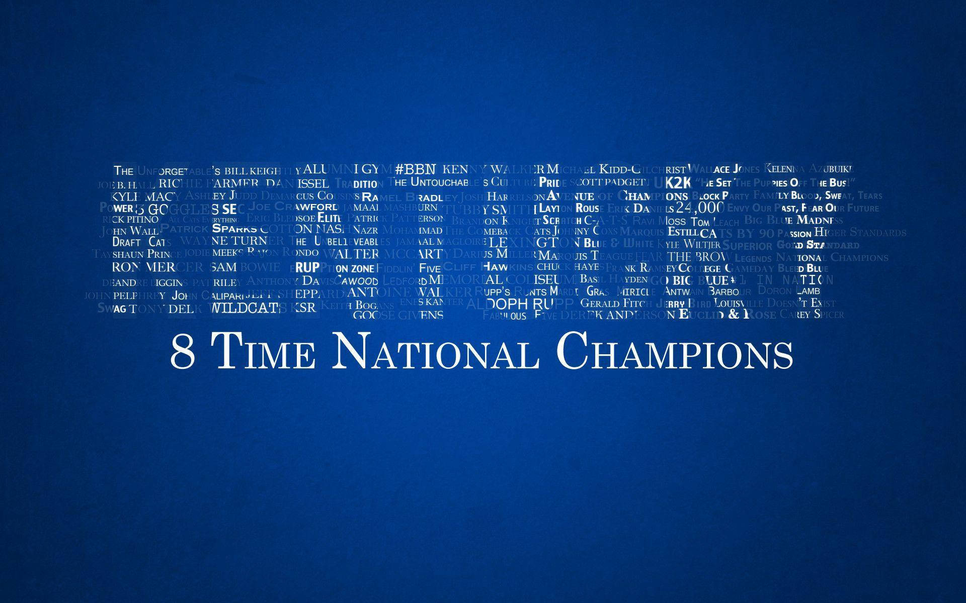 Kentucky8 Veces Campeones Nacionales. Fondo de pantalla