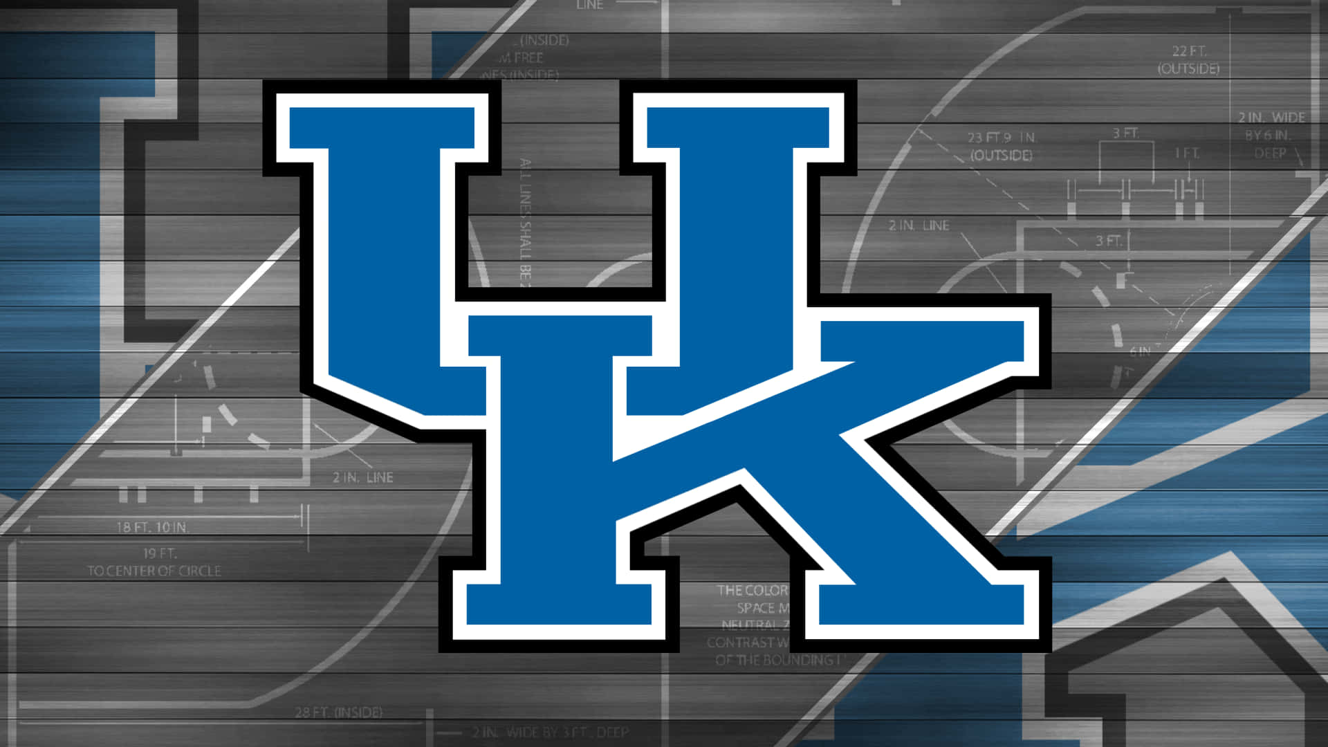 Logodel Kentucky Wildcats Su Sfondo Blu Sfondo