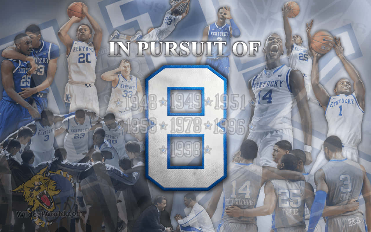 Kentucky Basketball Team In Pursuit Of 8 Wallpaper