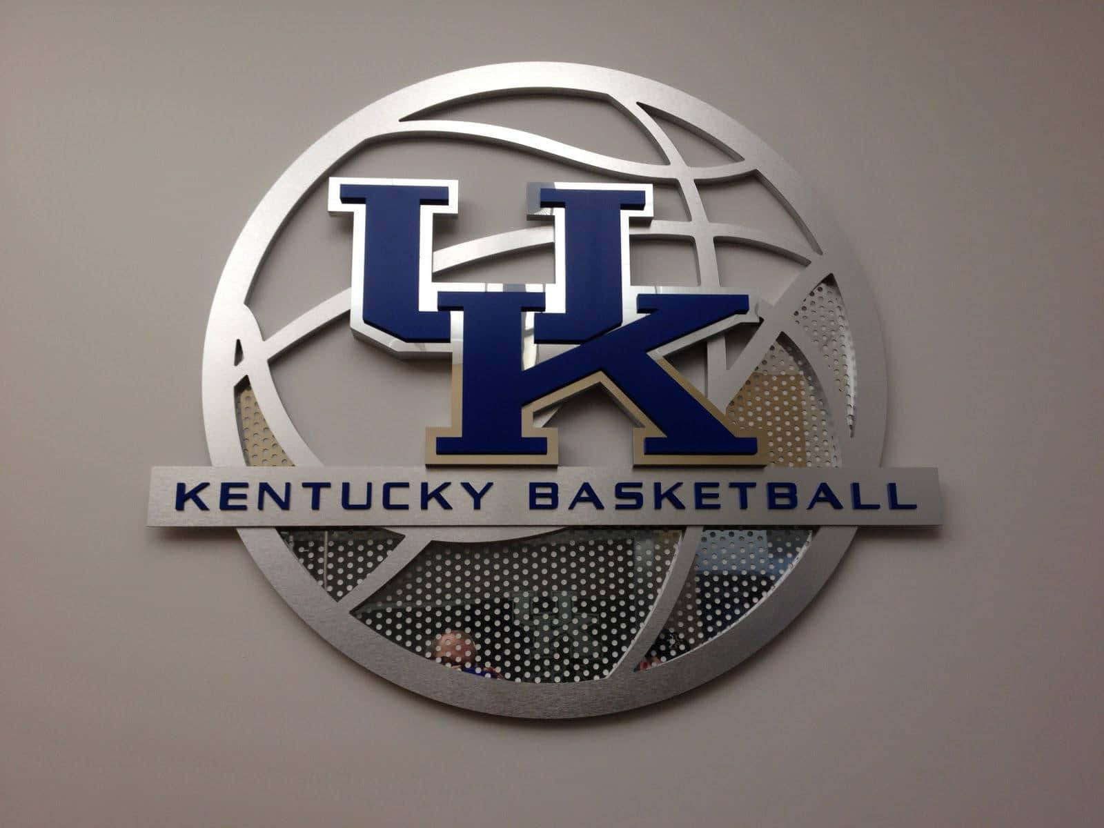 Kentucky Basketball Logo On Wall Wallpaper