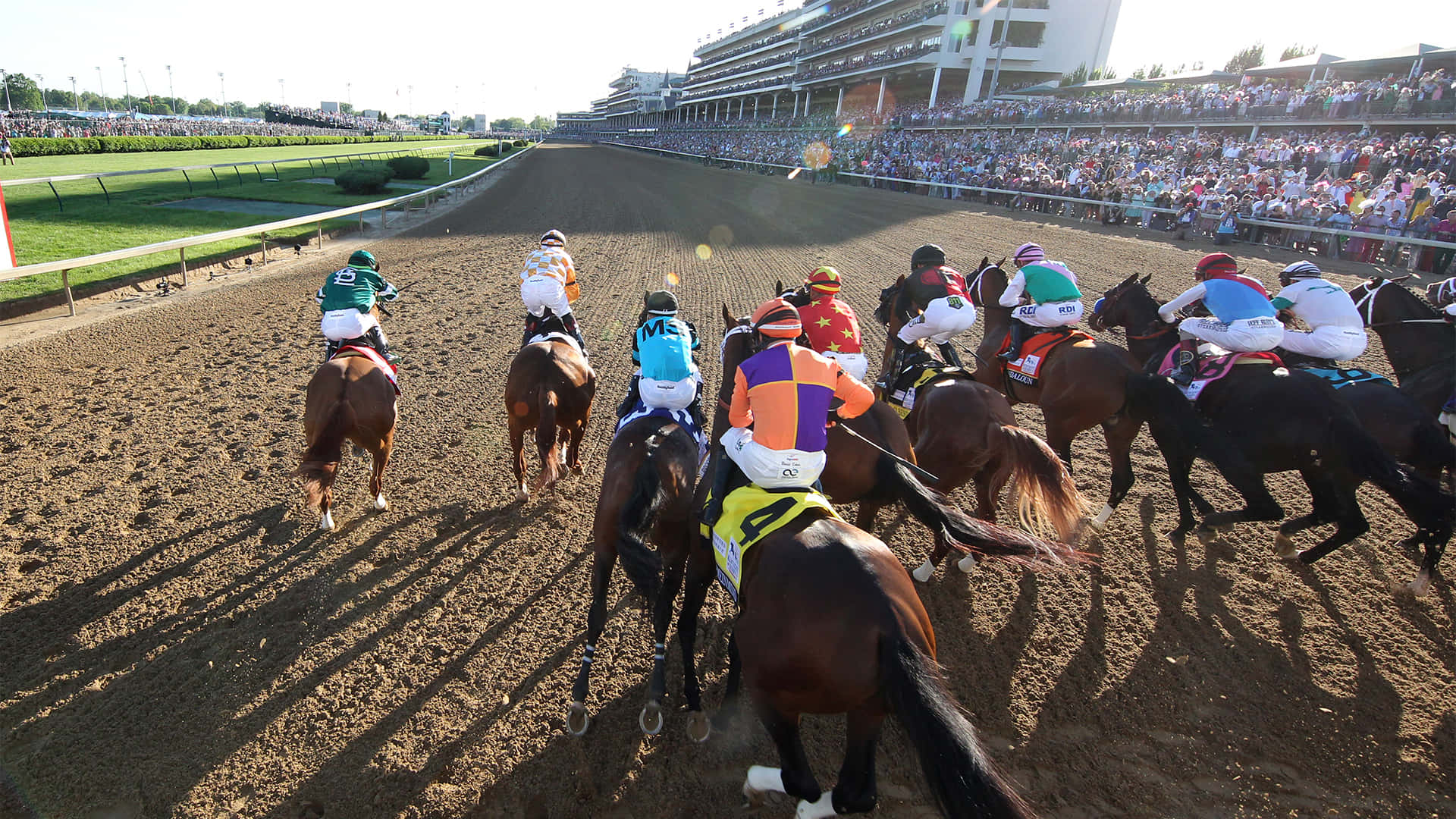 3 Horses on the Track at Kentucky Derby 2022