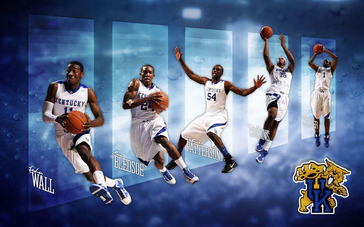 Die Basketballmannschaft Der Kentucky Wildcats Mit John Wall. Wallpaper