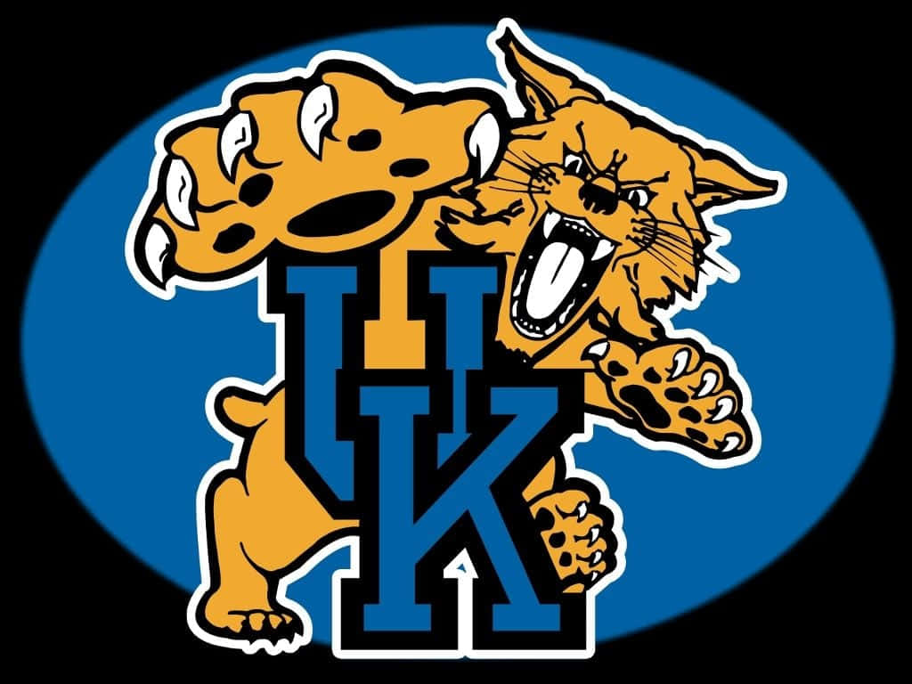 Kentuckywildcats Cirkulär Blå Och Svart. Wallpaper