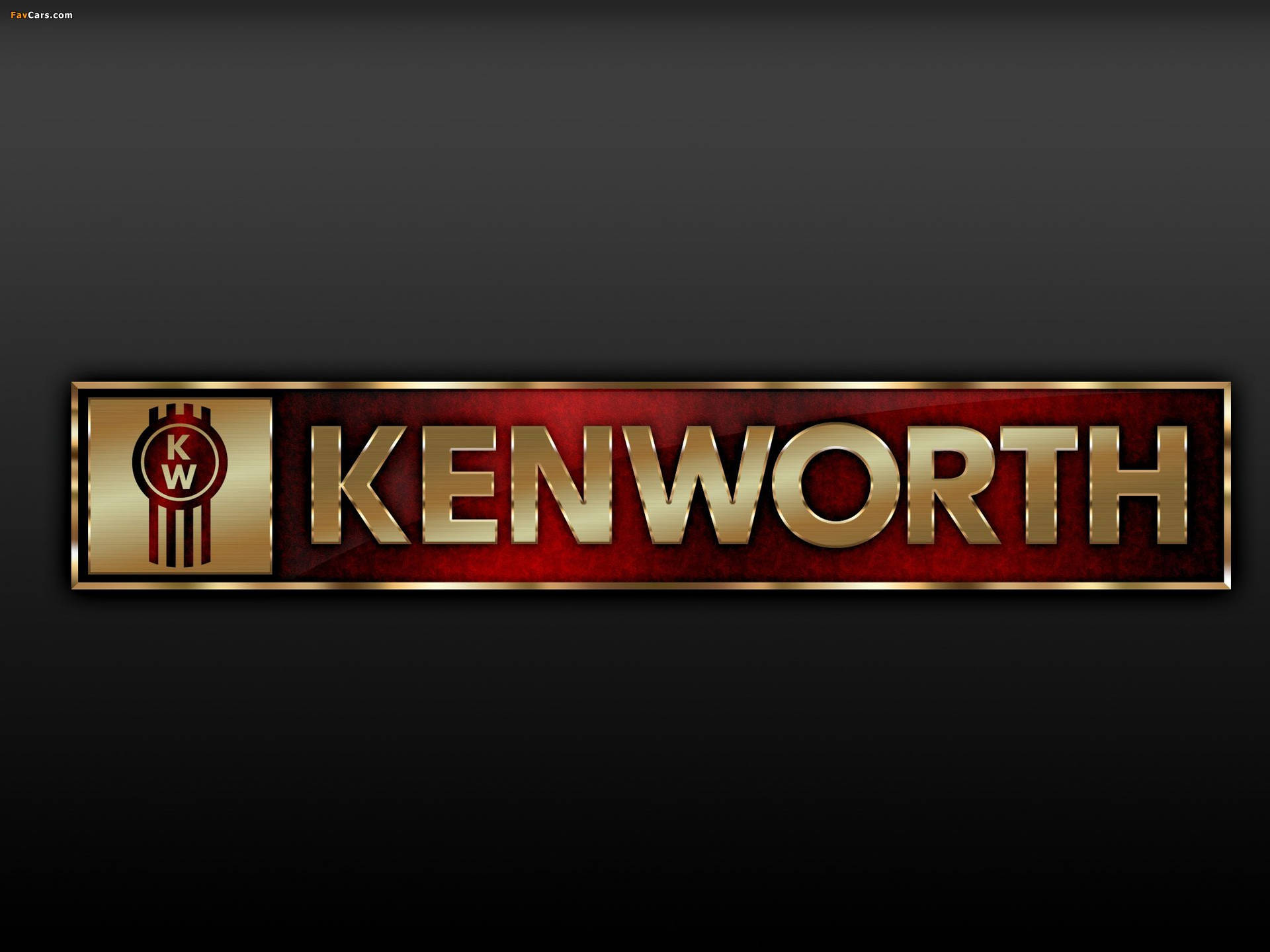 Kenworth Logo In Gold Letters Wallpaper