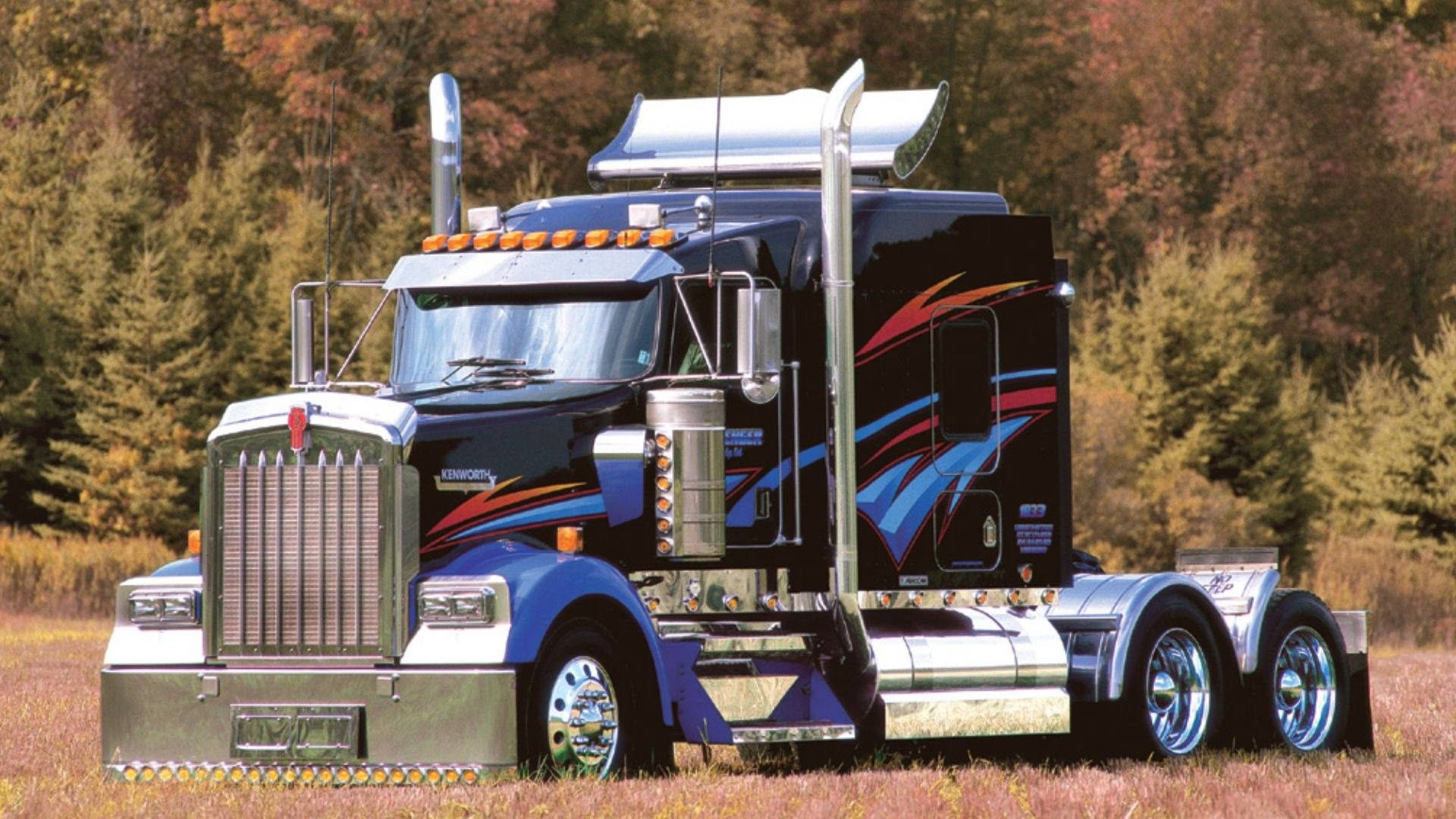 Kenworth Truck Red And Blue Wallpaper