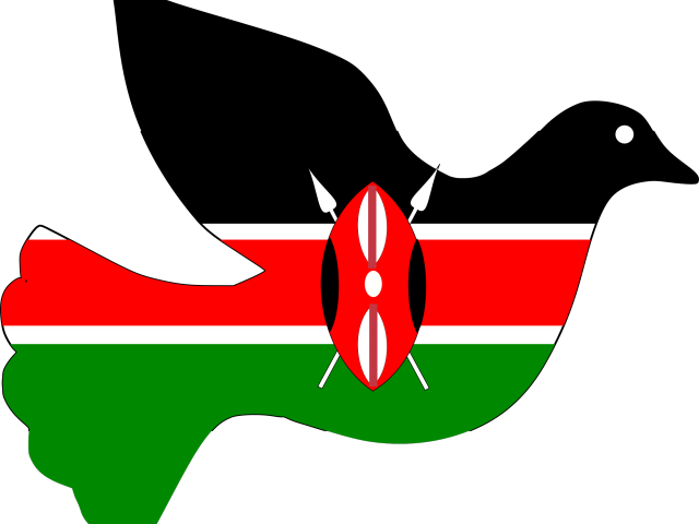Kenya Flag Dove Silhouette PNG