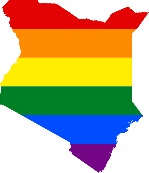 Kenya Map Rainbow Colors PNG