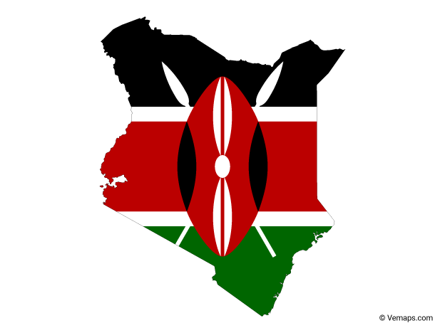 Kenya Mapand Flag Overlay PNG