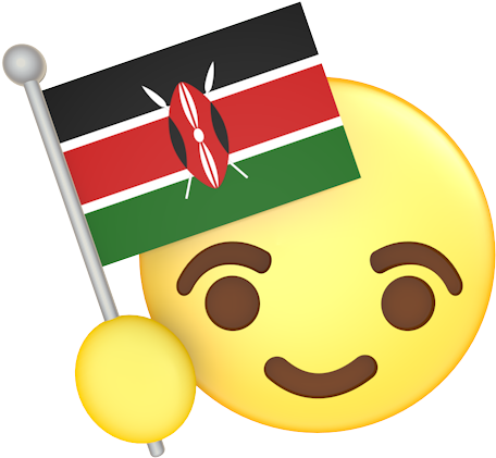 Kenyan Flag Emoji Smile PNG