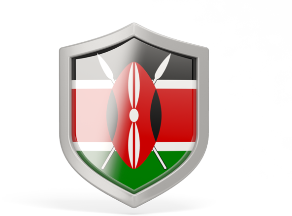 Kenyan Flag Shield Graphic PNG