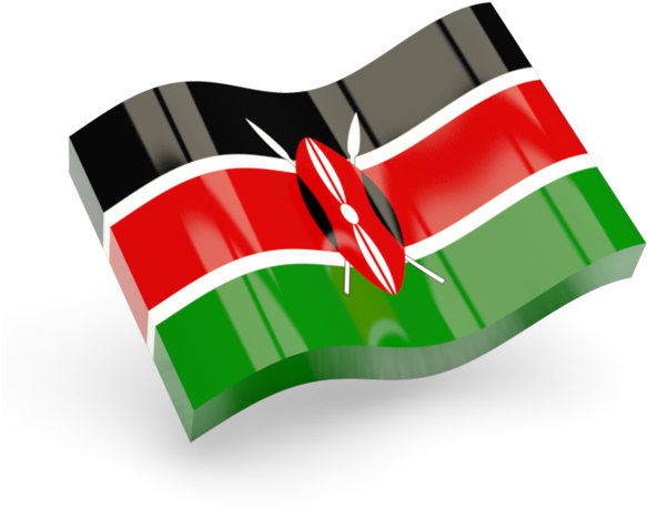 Kenyan Flag Waving PNG