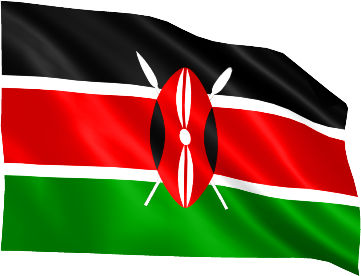 Kenyan Flag Waving PNG