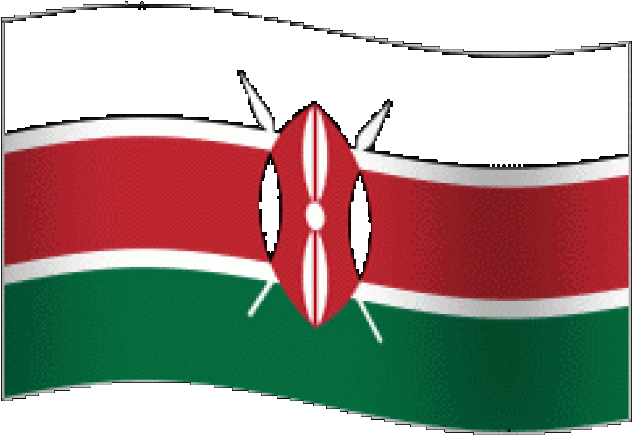 Kenyan Flag Waving PNG