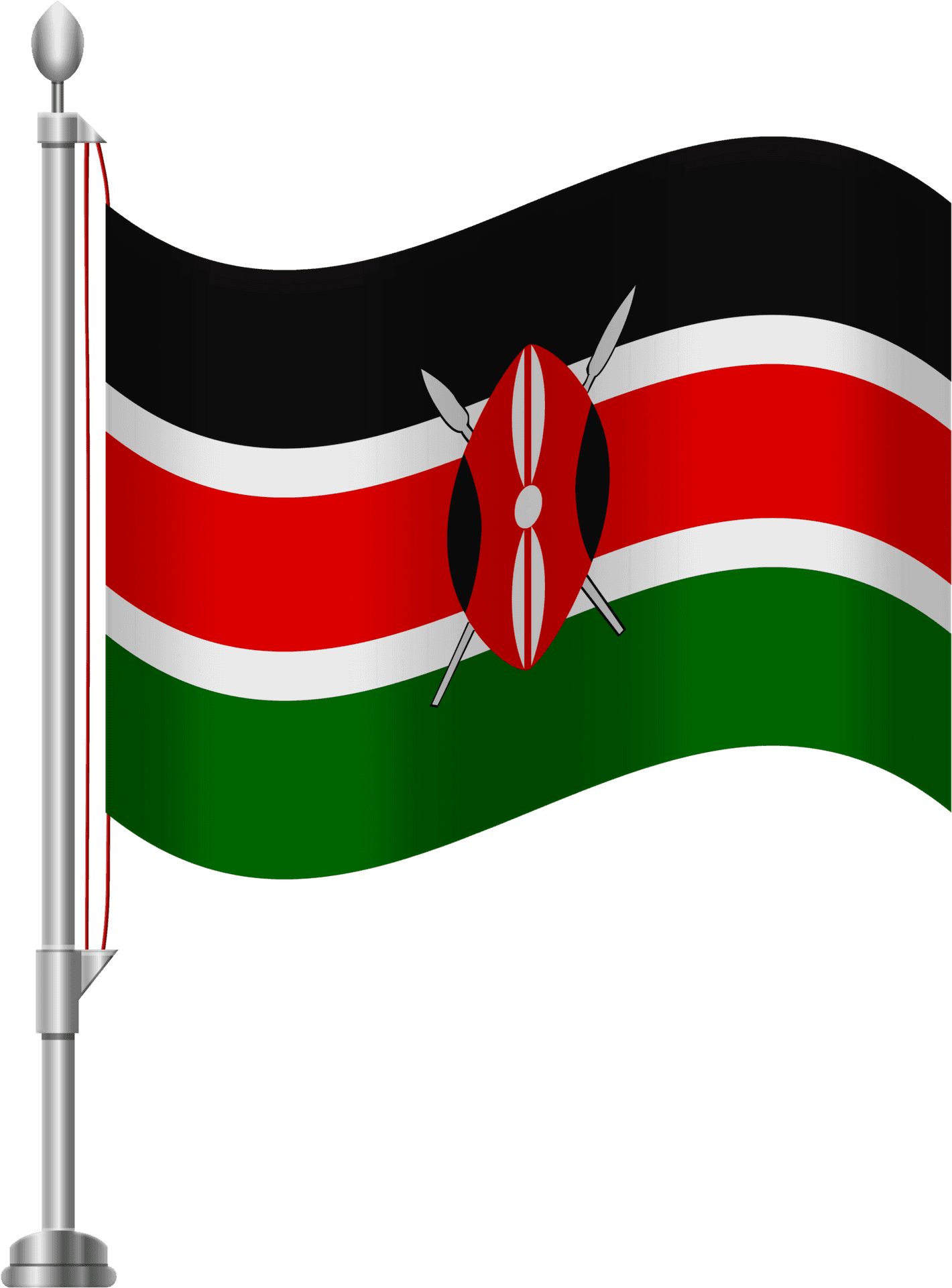 Kenyan Flagon Pole PNG
