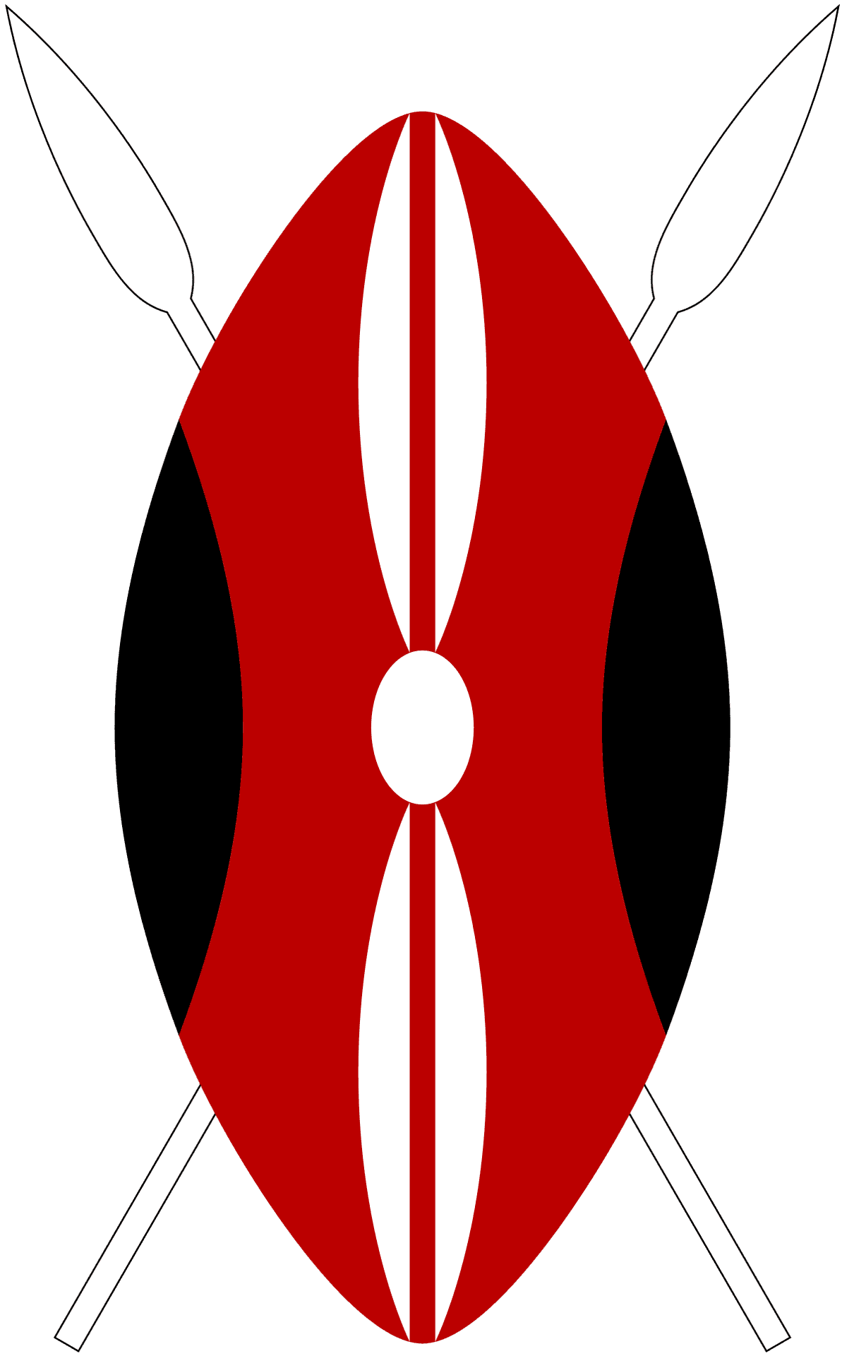 Kenyan Maasai Shieldand Spears PNG